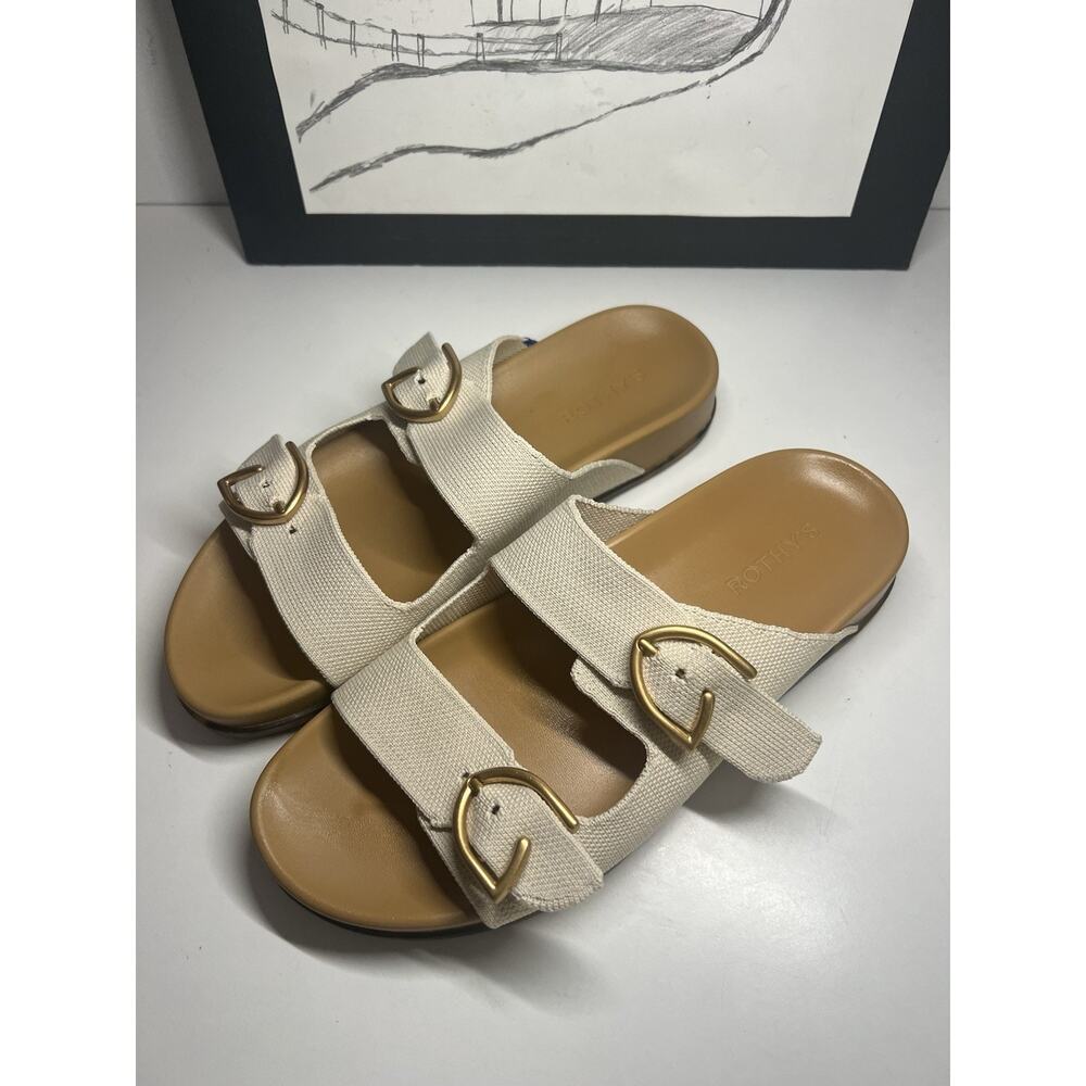 Rothy’s The Buckle Slide In Sea Salt W8.5 - Picture 11 of 15